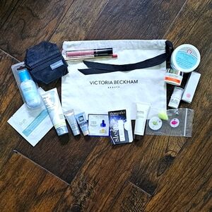 Beauty Set with Assorted Skincare and Makeup And Victoria Beckham Bag